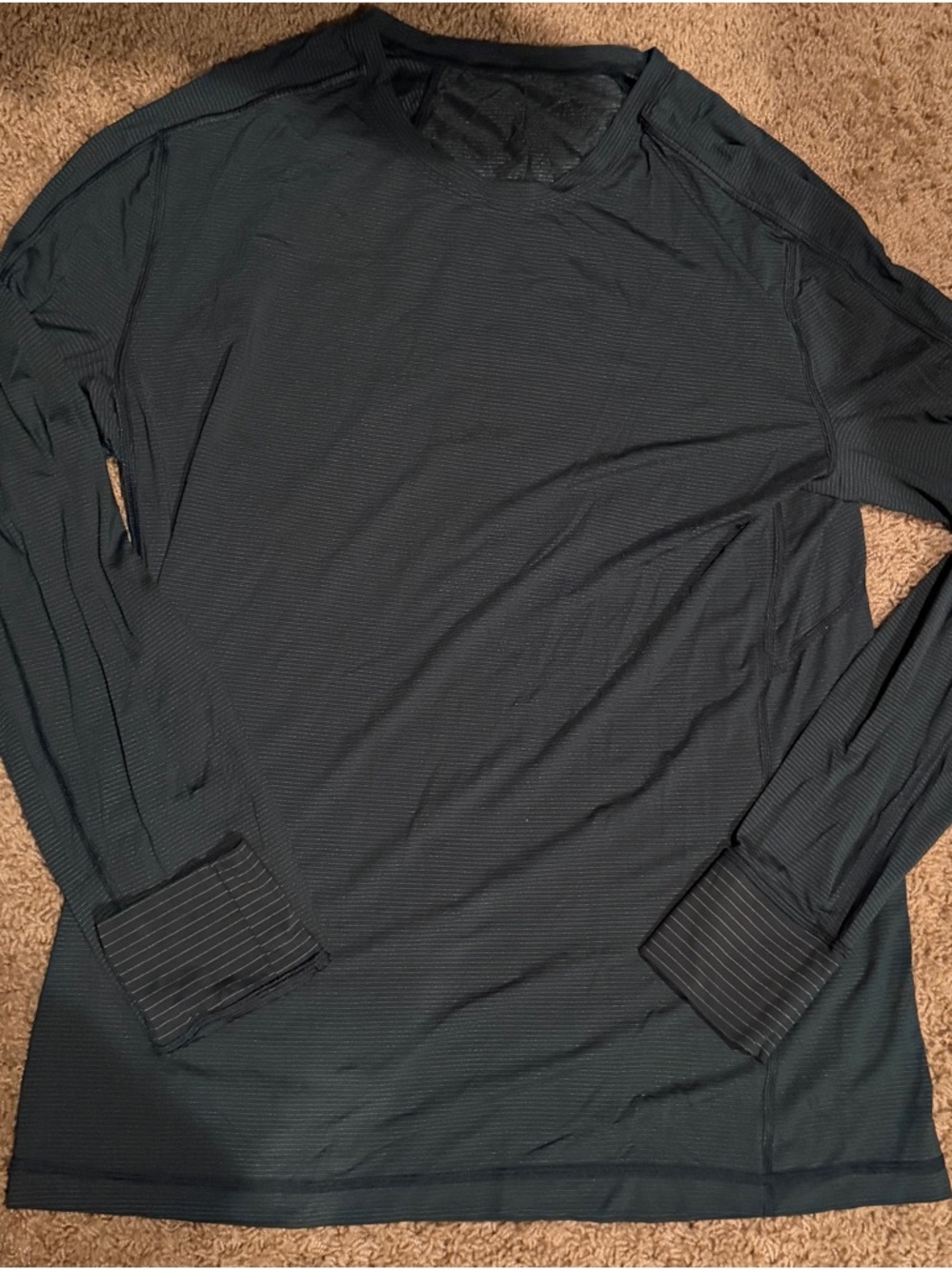 Men's Lululemon Long-Sleeve Crew Neck Shirt - Dark Teal